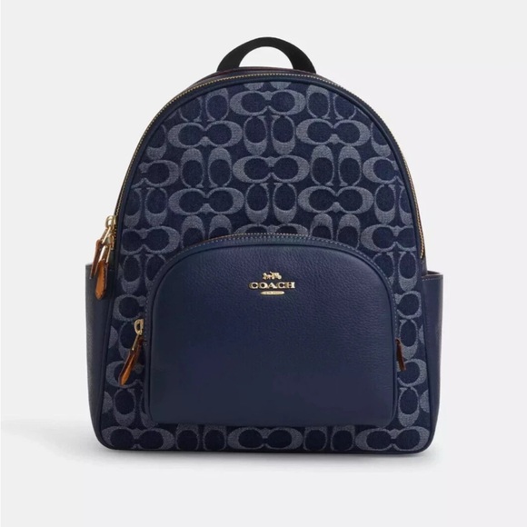 Coach Handbags - Court Backpack In Signature Denim